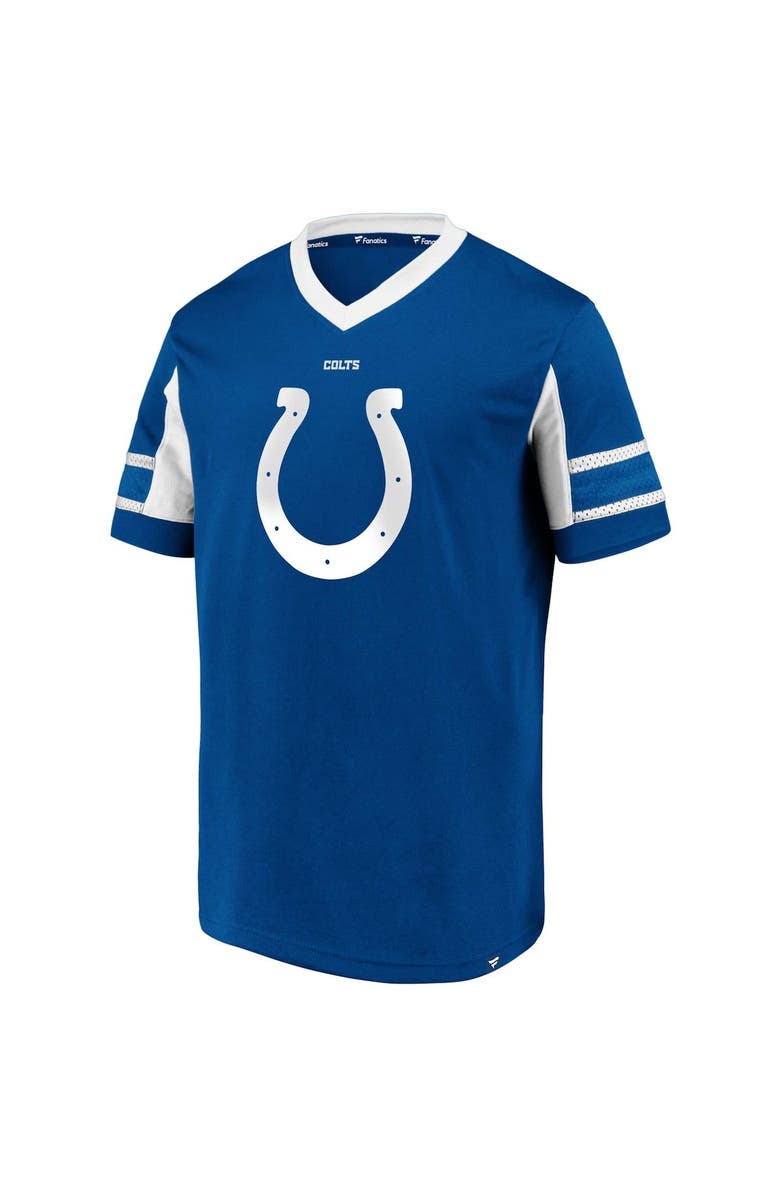 FANATICS Men's Fanatics Branded Shaquille Leonard Royal Indianapolis Colts Hashmark Player Name & Number V-Neck Top, Alternate, color,