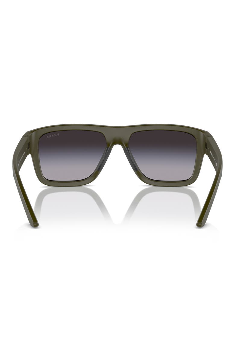 56mm Square Sunglasses, Alternate, color, GREY FLASH