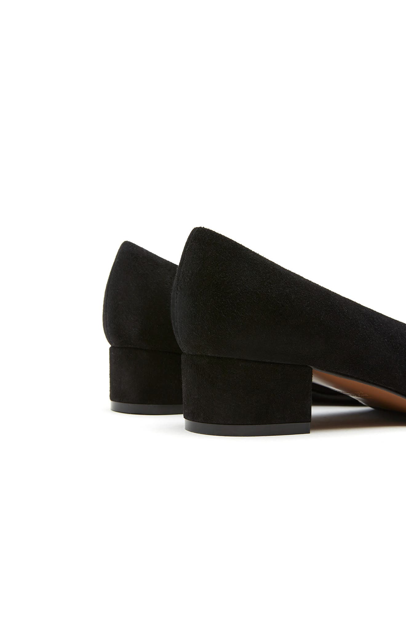 Benjie Leather Pump, Alternate, color, BLACK SUEDE