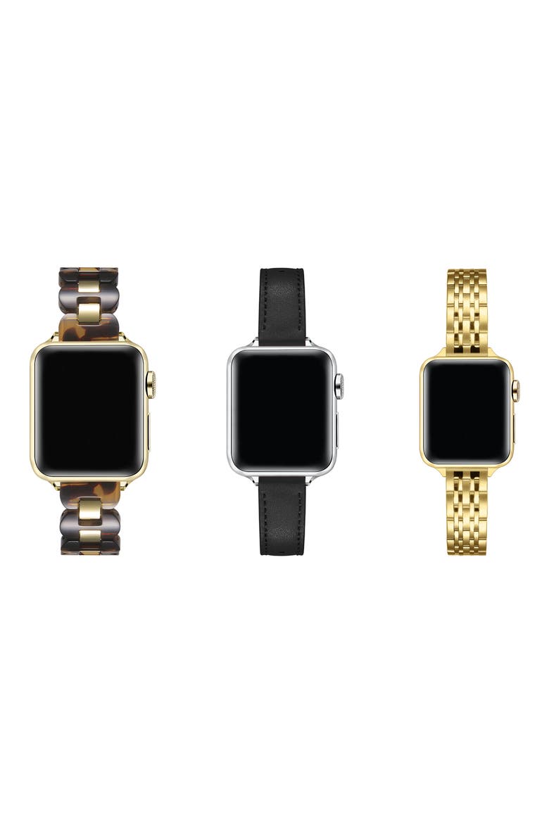 Assorted 3-Pack Apple Watch® Watchbands, Alternate, color, GOLD ASSORTED