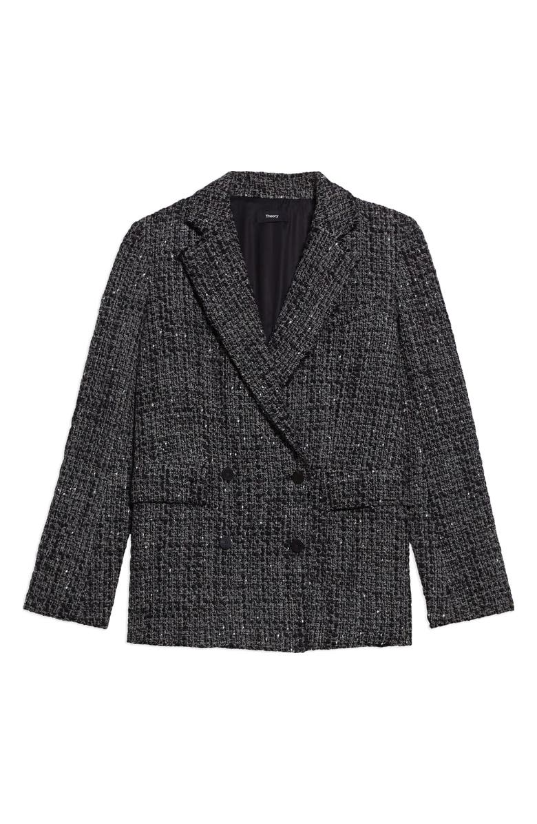 Theory Piazza Noell Double Breasted Tweed Blazer, Alternate, color, 