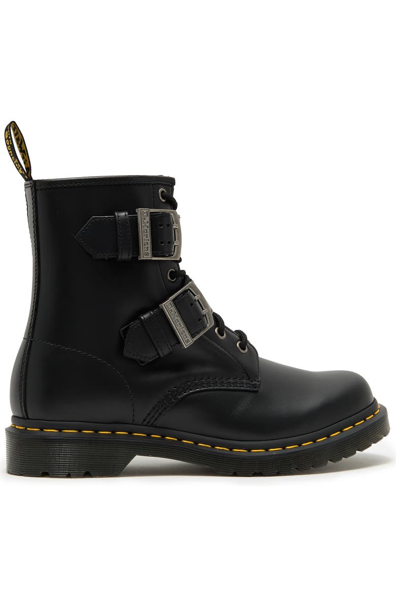 Dr. Martens 1460 Double Strap Zip Boot, Alternate, color, Black Classic Pull Up