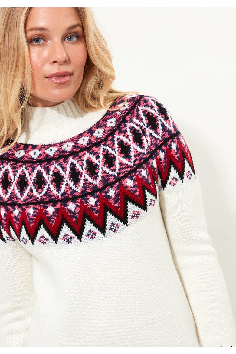 Fairisle Sweater Dress, Alternate, color, IVORY FAIRISLE