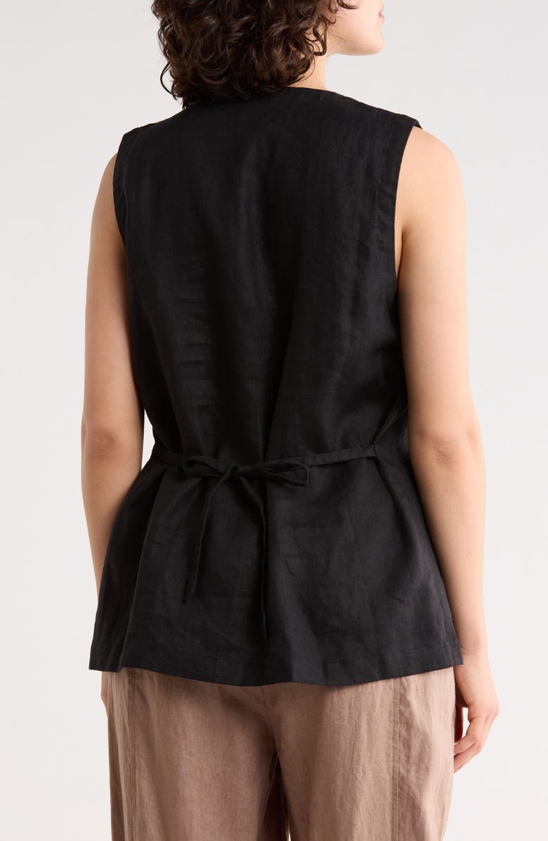 Eileen Fisher Organic Linen Long Vest, Alternate, color,