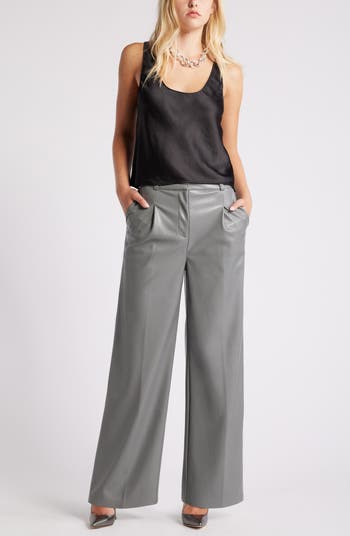Open Edit Scoop Neck Satin Tank | Nordstromrack