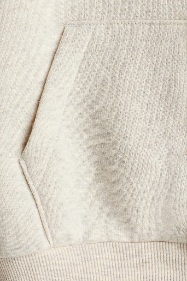 Oversized Zip-through Hoodie, Alternate, color, Light beige melange