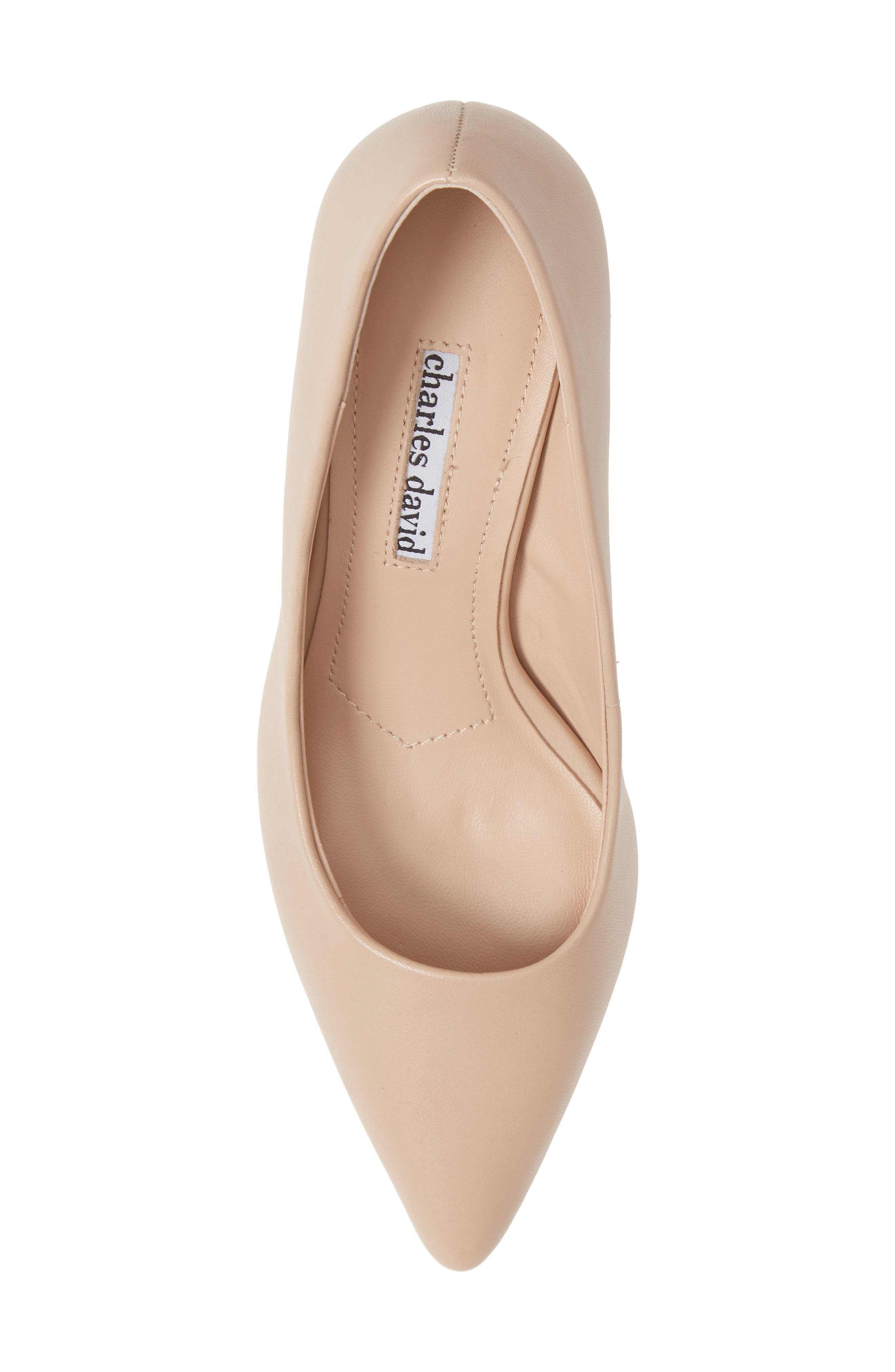 Arsenal Pointed Toe Pump, Alternate, color, NUDE LEATHER