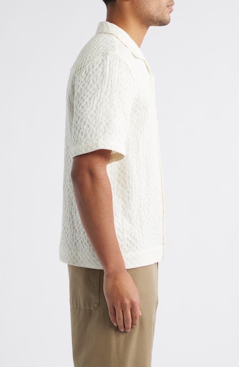 Wax London Lido Boxy Dobby Camp Shirt, Alternate, color, Ecru