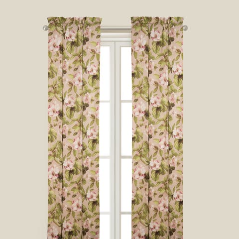 Juliette Floral Cotton Window Curtain Drapery Single Panel