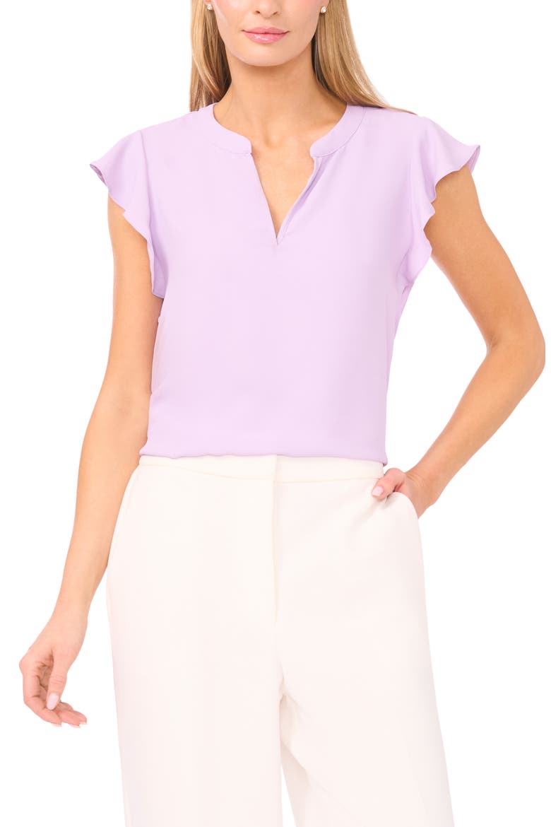 Flutter Sleeve Top, Main, color, SOFT LAVENDER