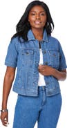Jessica London Short Sleeve Denim Jacket