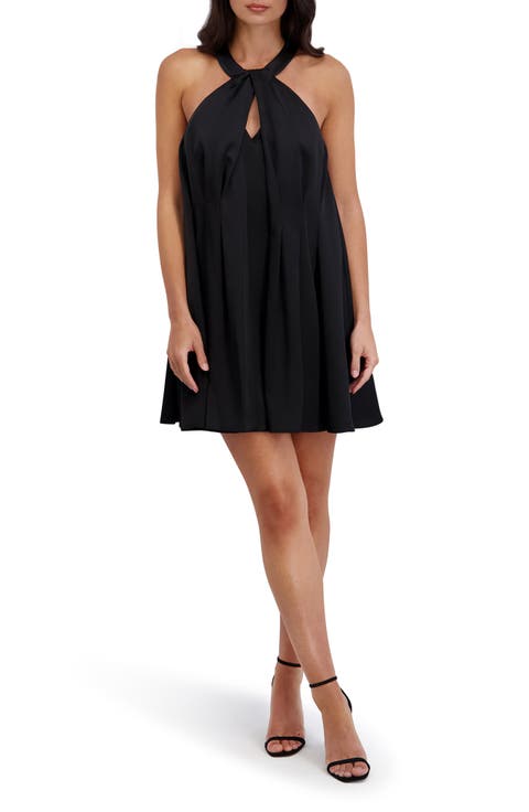 Matte Satin Trapeze Minidress
