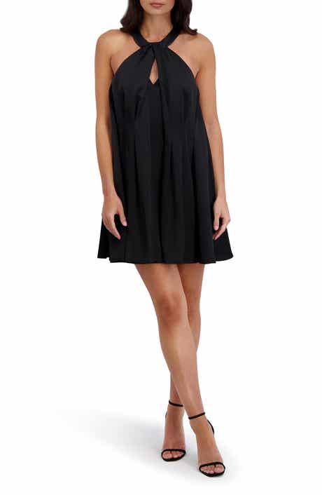 Matte Satin Trapeze Minidress