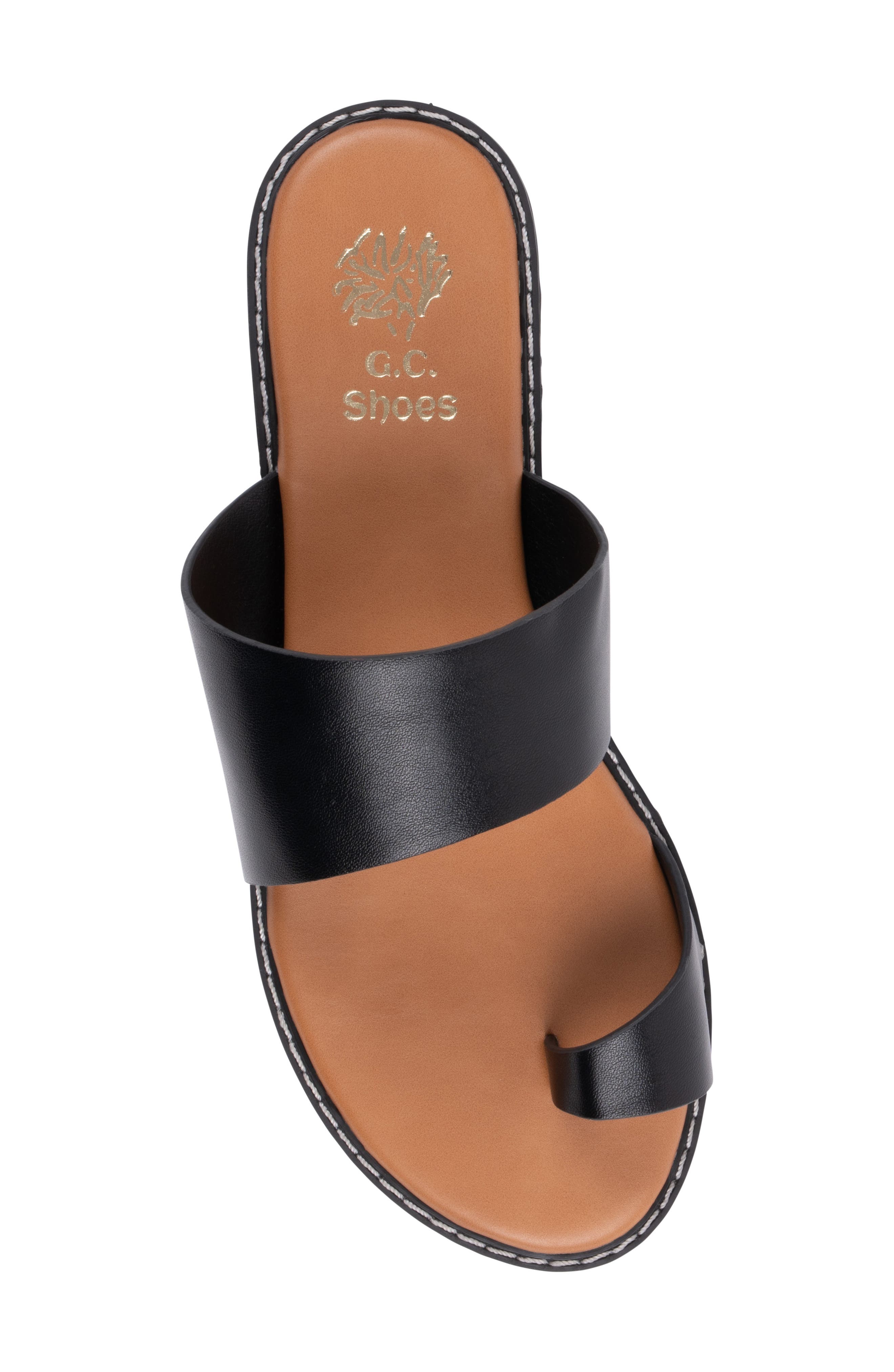 GOOD CHOICE NEW YORK Florence Toe Loop Sandal, Alternate, color, Black