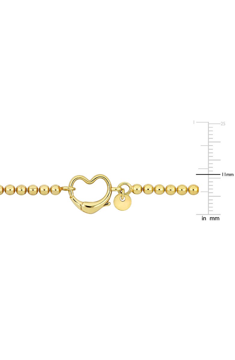 DELMAR Open Heart Bead Link Bracelet, Alternate, color, Gold