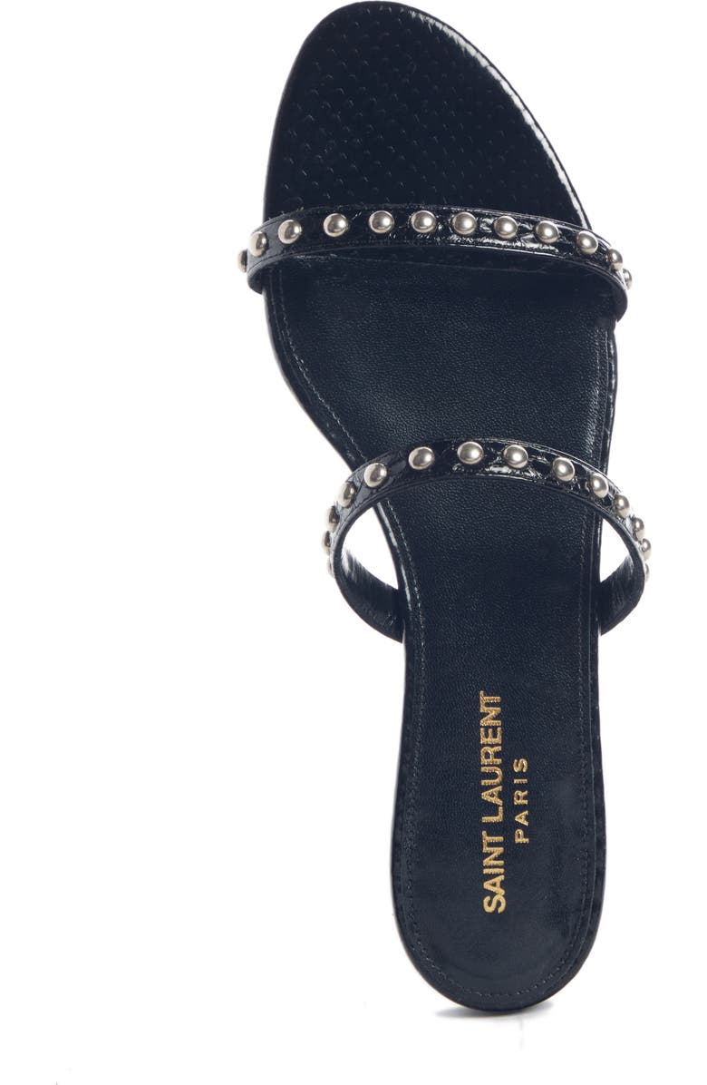 Saint Laurent Kiki Nu Pieds Studded Slide Sandal, Alternate, color,