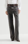 Brunello Cucinelli Authentic denim contemporary loose trousers with monili