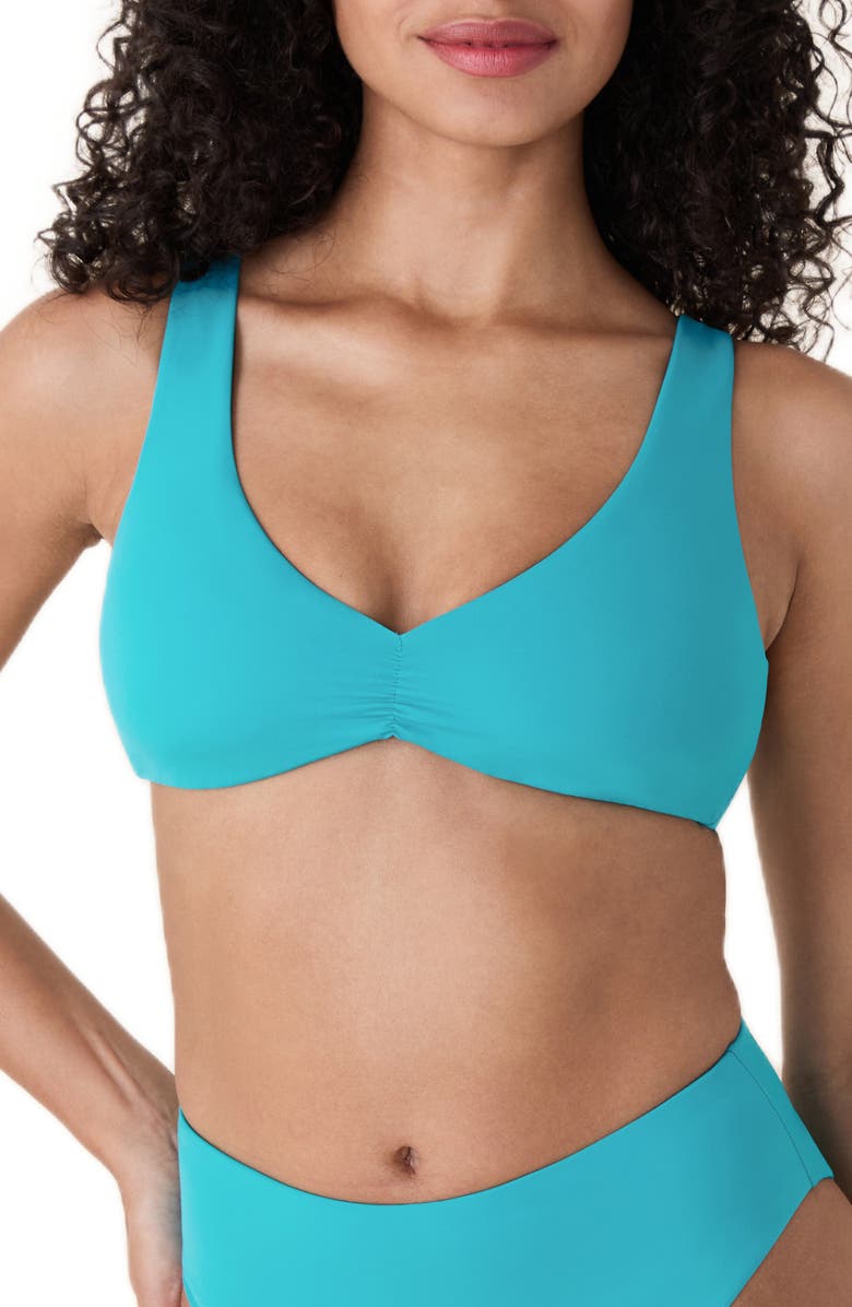 Andie Sicily Bikini Top, Main, color, Cyan