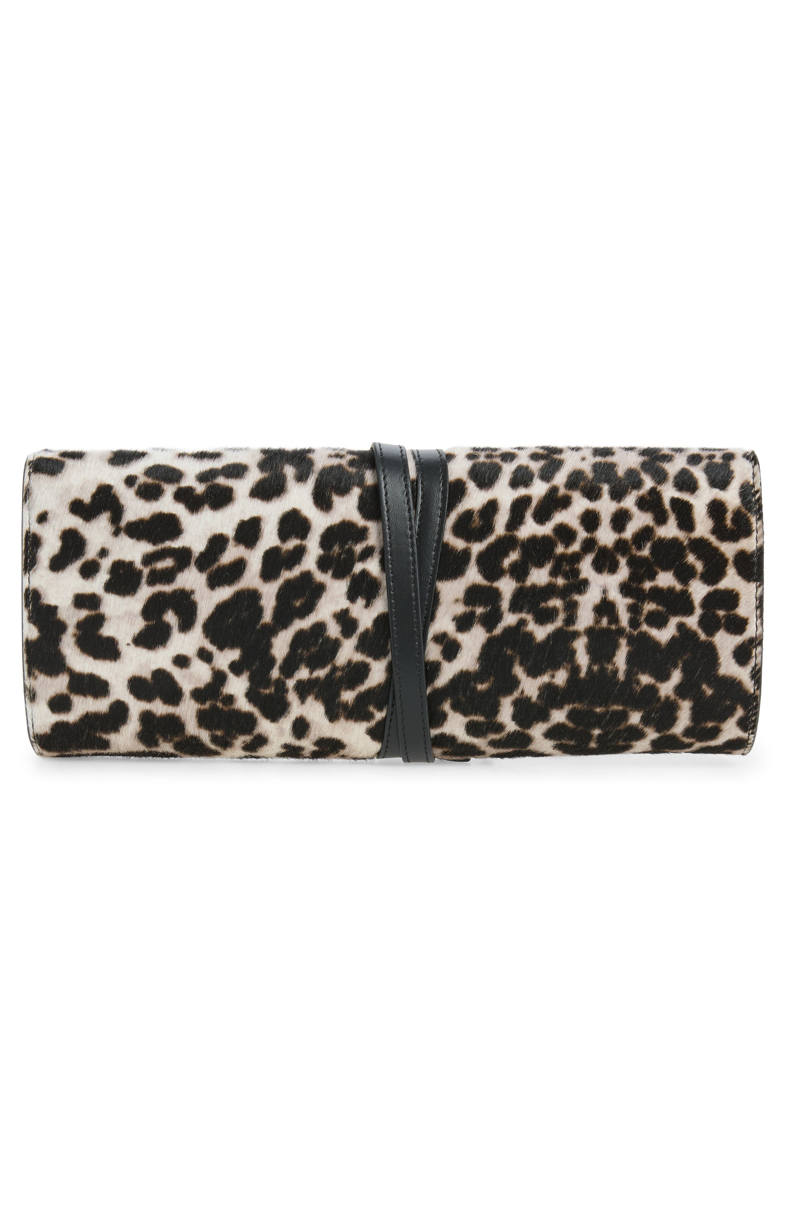 Belted Clutch, Alternate, color, LEOPARD