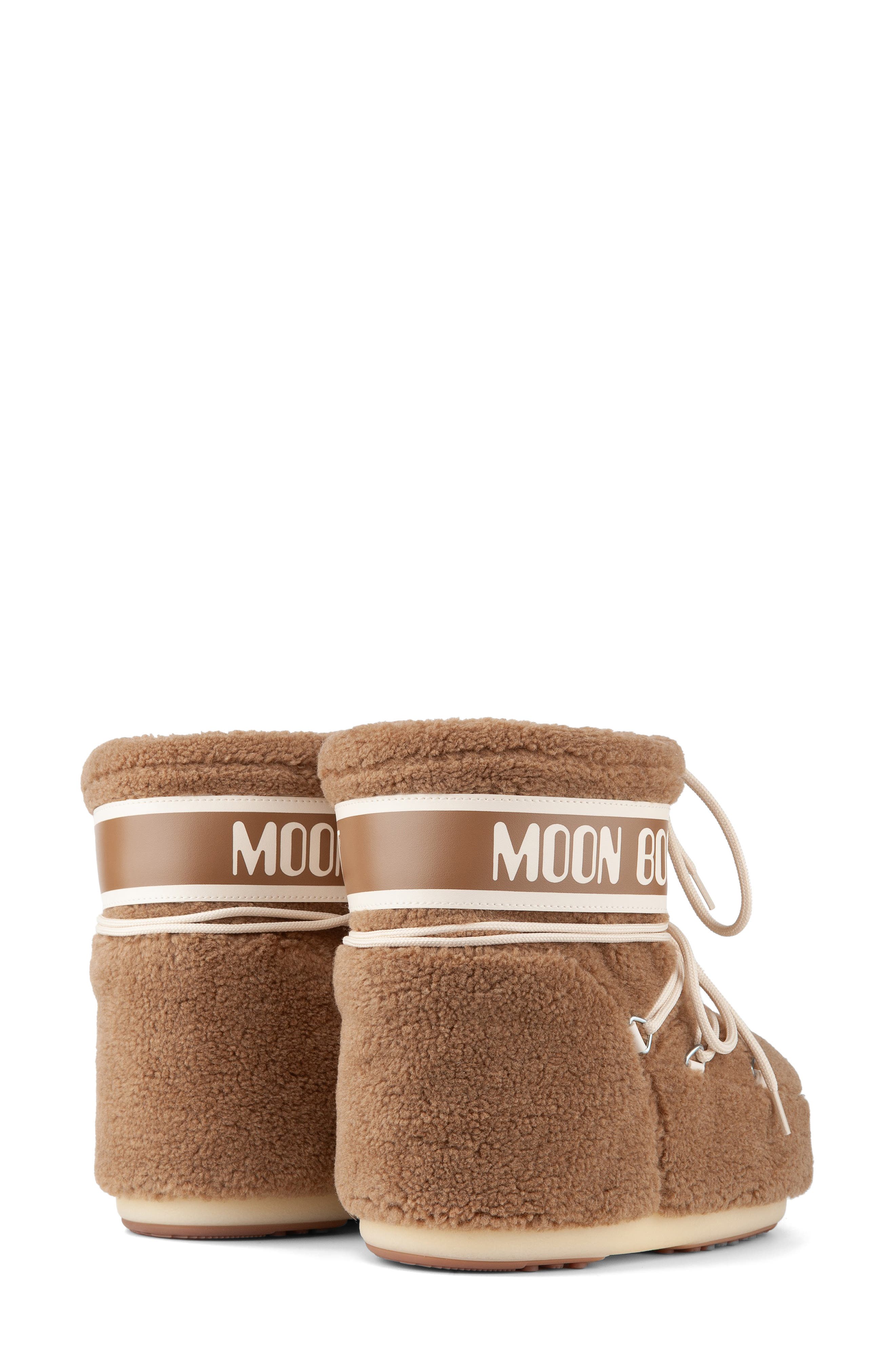 Moon Boot&lt;sup&gt;®&lt;/sup&gt; Icon High Pile Fleece Low Boot, Alternate, color, Camel
