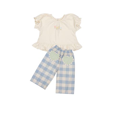 Heart Pocket Pant Set (Toddler & Little Kid)