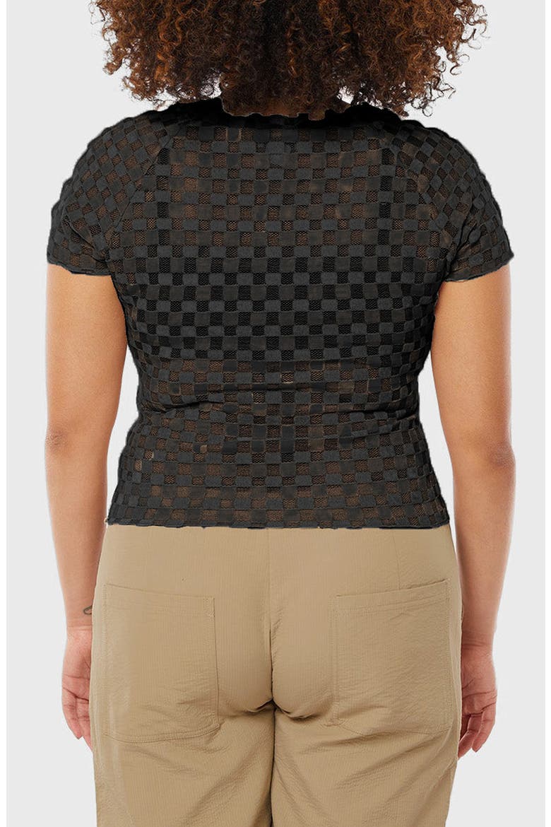 Harmony Check Puff Sleeve Top, Alternate, color, BLACK HARMONY