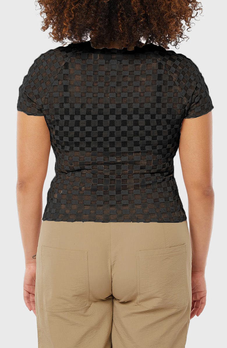 Find Me Now Harmony Check Puff Sleeve Top, Alternate, color,