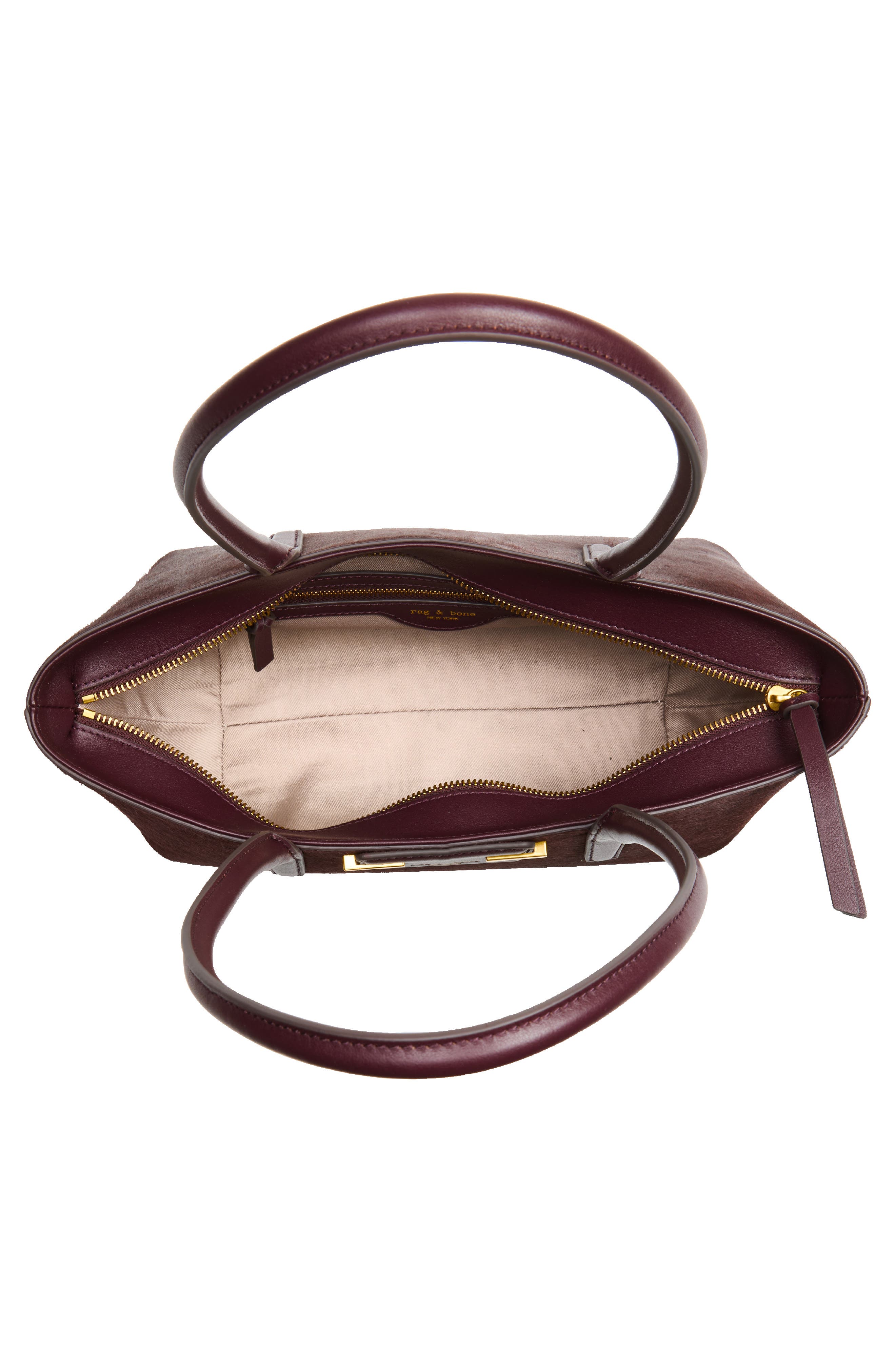 Realm Genuine Calf Hair Satchel, Alternate, color, BLACKBERRY CALF HAIR