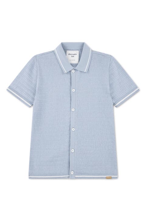 Kids' Tipped Short Sleeve Cardigan (Little Kid & Big Kid)