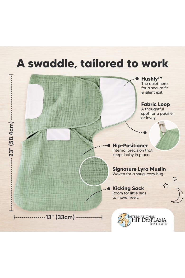 3-Pack Lyra Muslin Swaddle Wraps, Alternate, color, Soft White