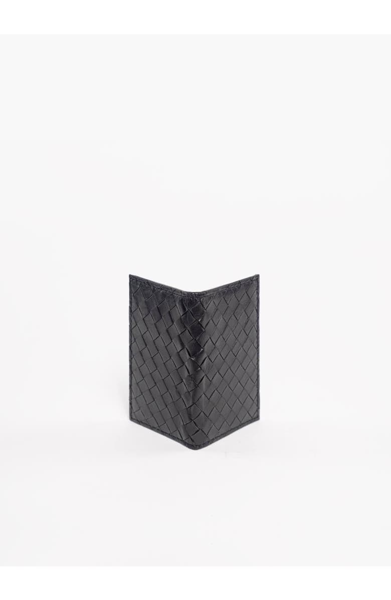 Deux Mains Woven Card Holder, Main, color, Black