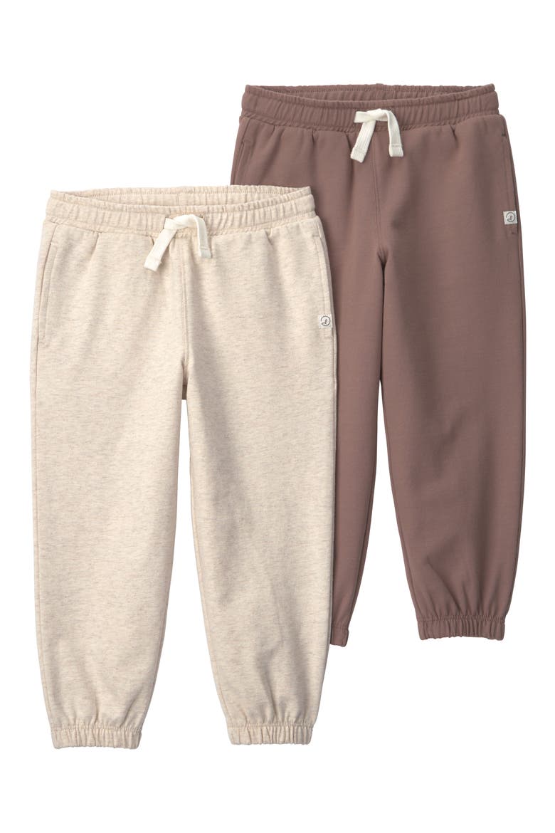 Kids' Set of 2 Assorted Stretch Organic Cotton Sweatpants, Main, color, LP BROWN CREAM