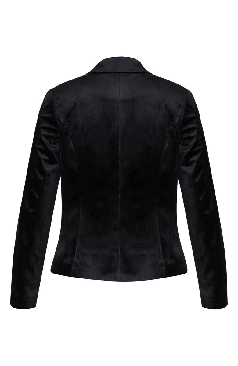 City Chic Glam Velvet Jacket, Alternate, color, 