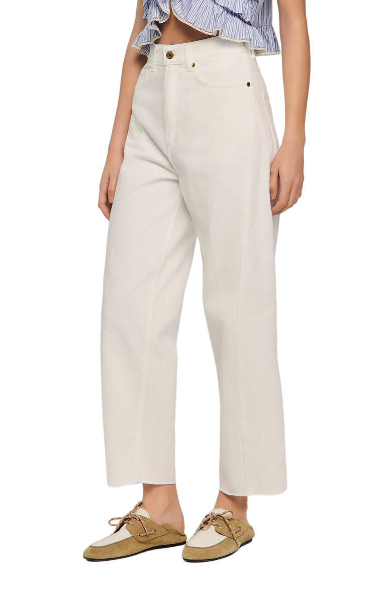 SANDRO Barrel jeans, Main, color, White