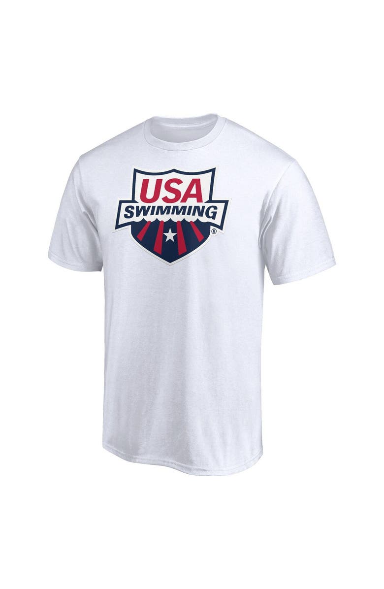 FANATICS Men's Fanatics Branded White USA Swimming Core Primary Logo T-Shirt, Alternate, color, White