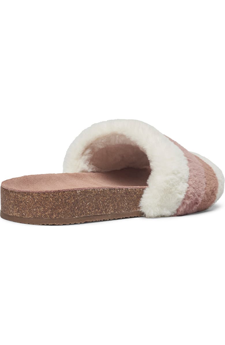 Splendid Robin Stripe Faux Fur Slide Sandal, Alternate, color,