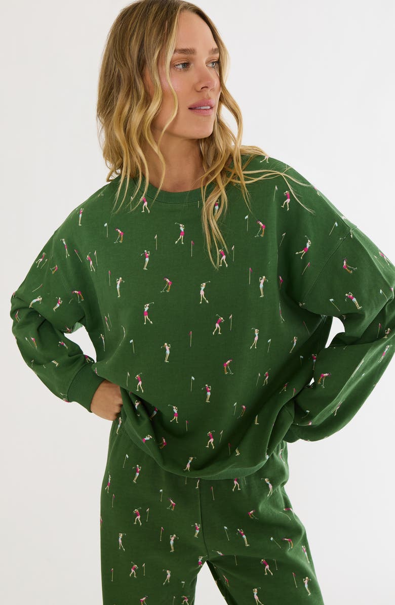 Beach Riot Devyn Oversize Sweatshirt, Alternate, color, Under Par