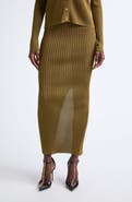 Balmain Mélange Rib Sweater Skirt