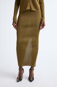 Balmain Mélange Rib Sweater Skirt