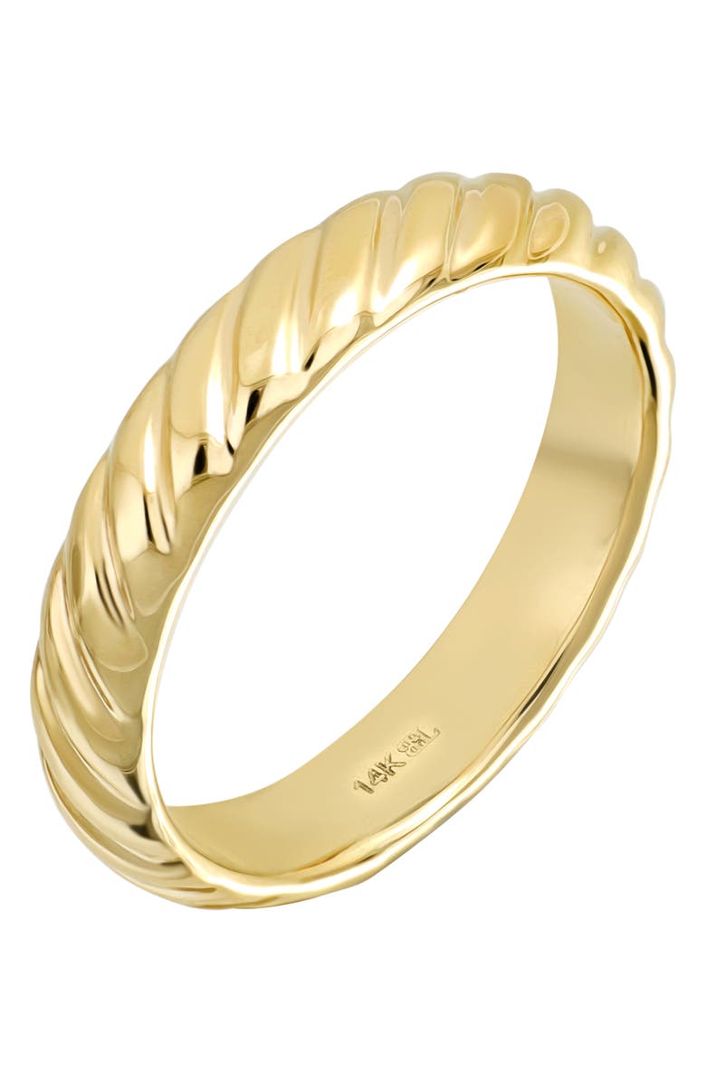 Bony Levy 14K Gold Textured Stackable Band Ring, Main, color, 14K Yellow Gold