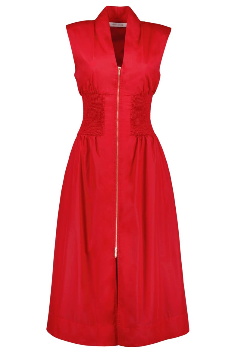 Skye Zip Front Dress, Alternate, color, Cherry