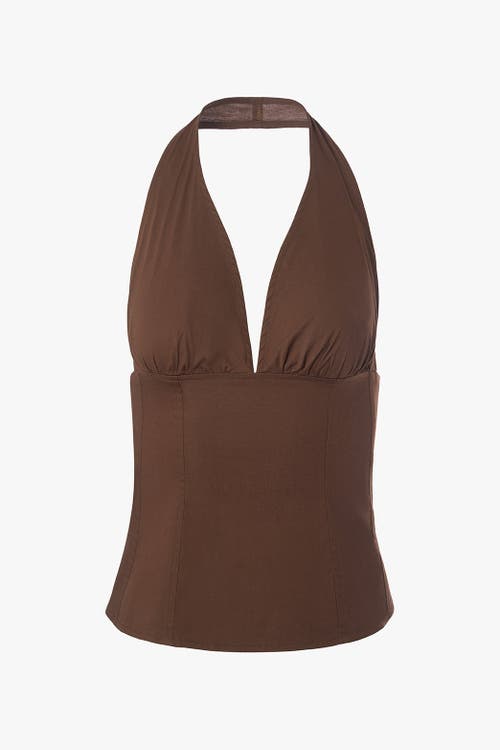 Weworewhat Halter Neck Corset Top