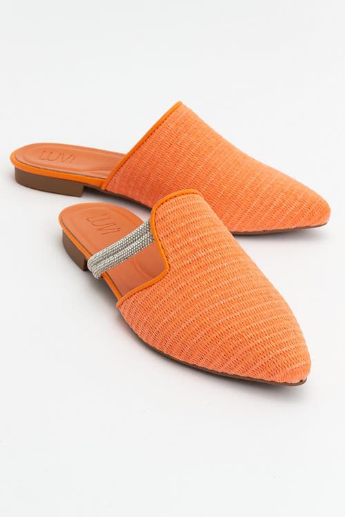 Prologue Shoes Pesa Woven Slippers In Orange