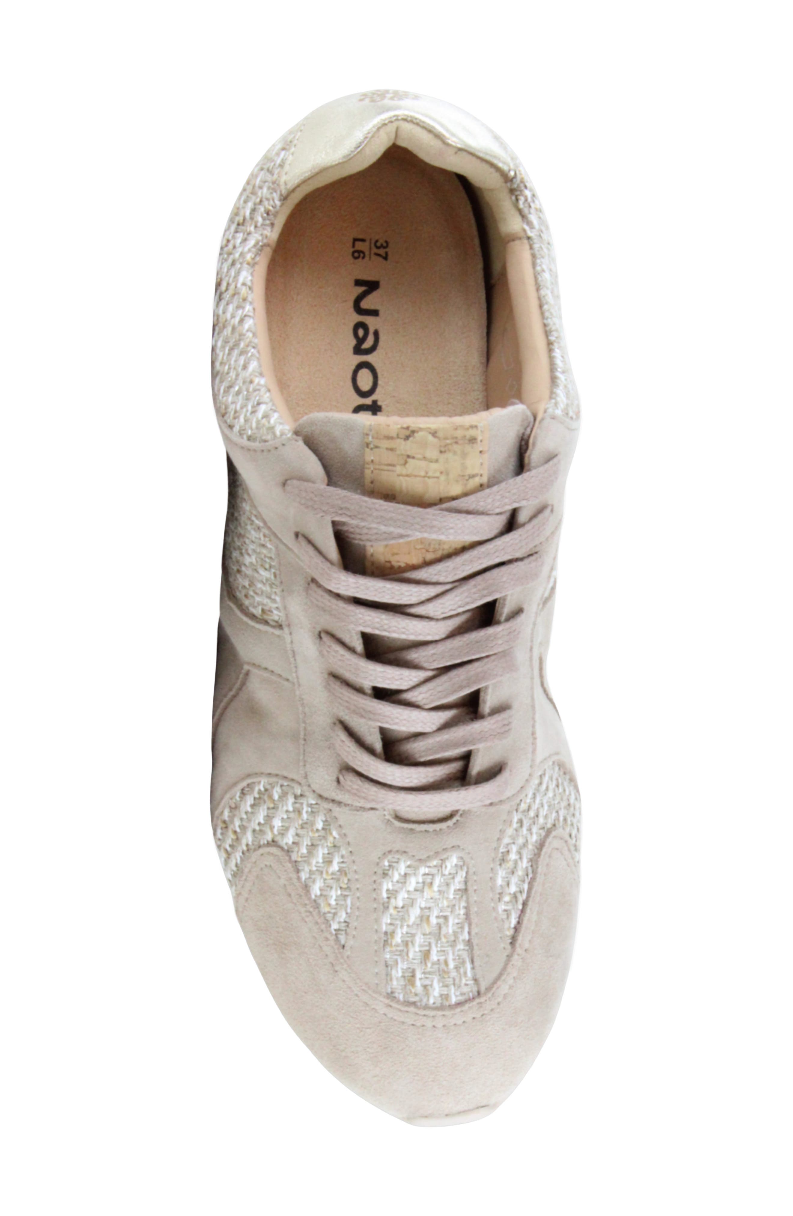 Horizon Sneaker, Alternate, color, GOLD SUEDE RAFFIA