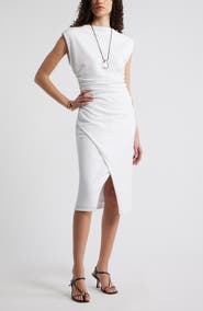Nordstrom Ruched Cap Sleeve Dress