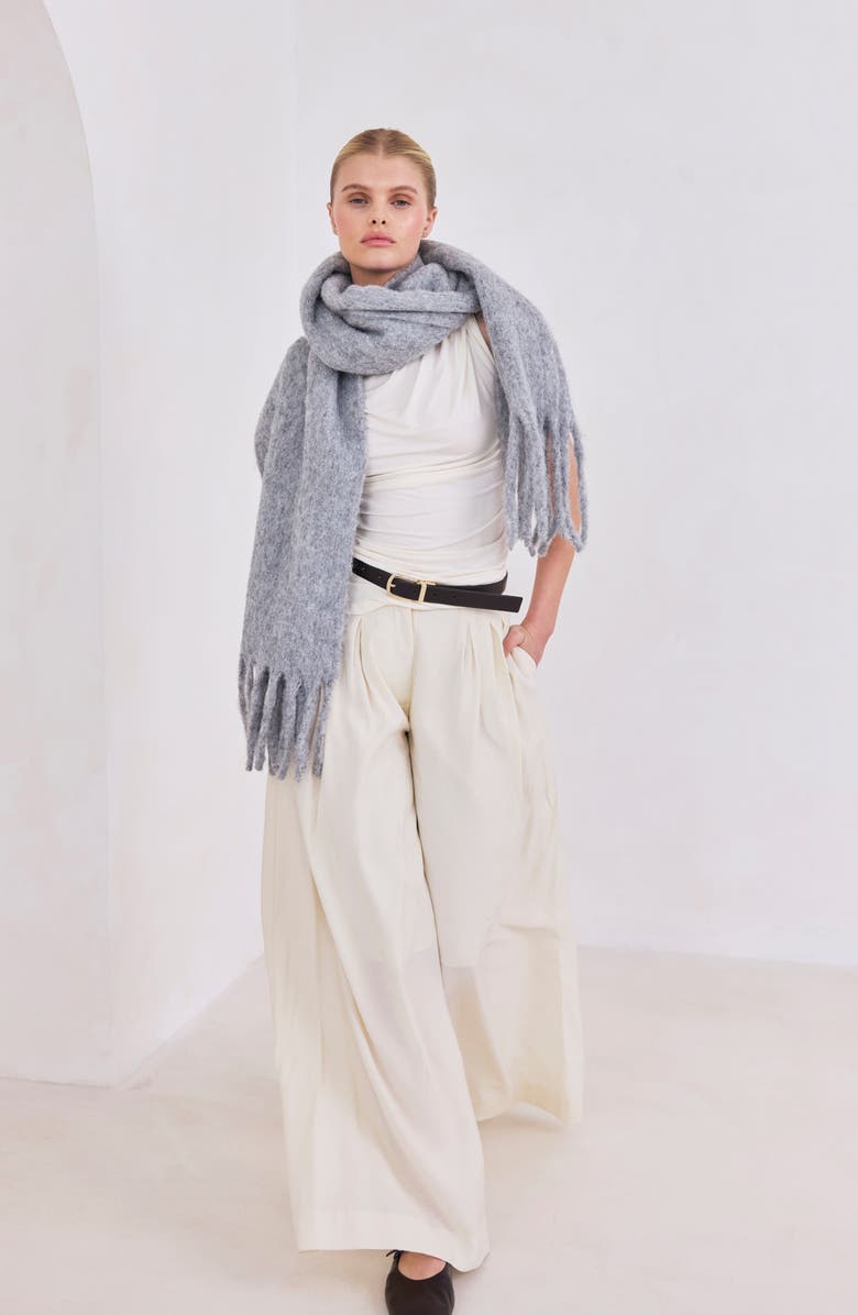 Arctic Fox & Co The Reykjavik Fringe Scarf, Alternate, color, Arctic Grey