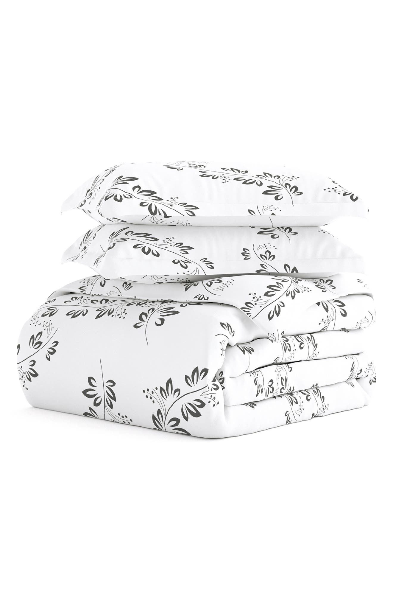 HOMESPUN Home Spun Premium Ultra Soft 3-Piece Simple Vine Print Duvet Cover Set