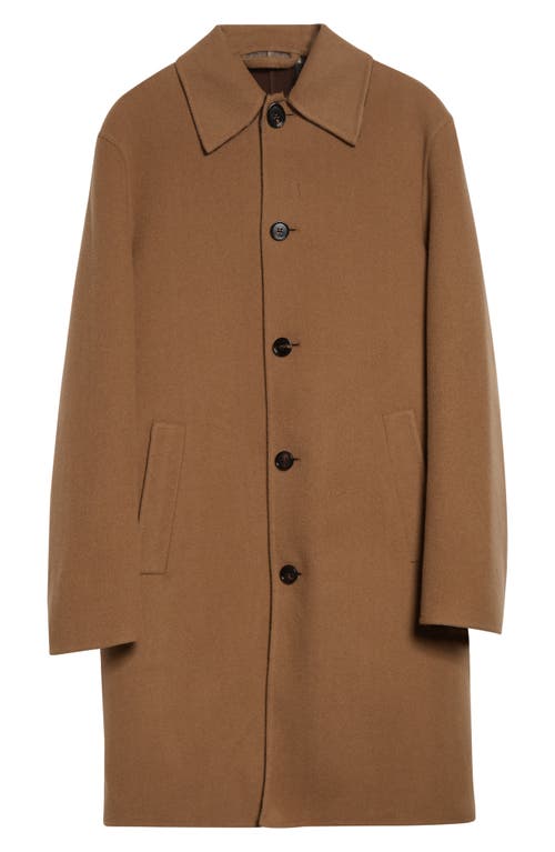 Burberry Worthing Wool Car Coat In Brown