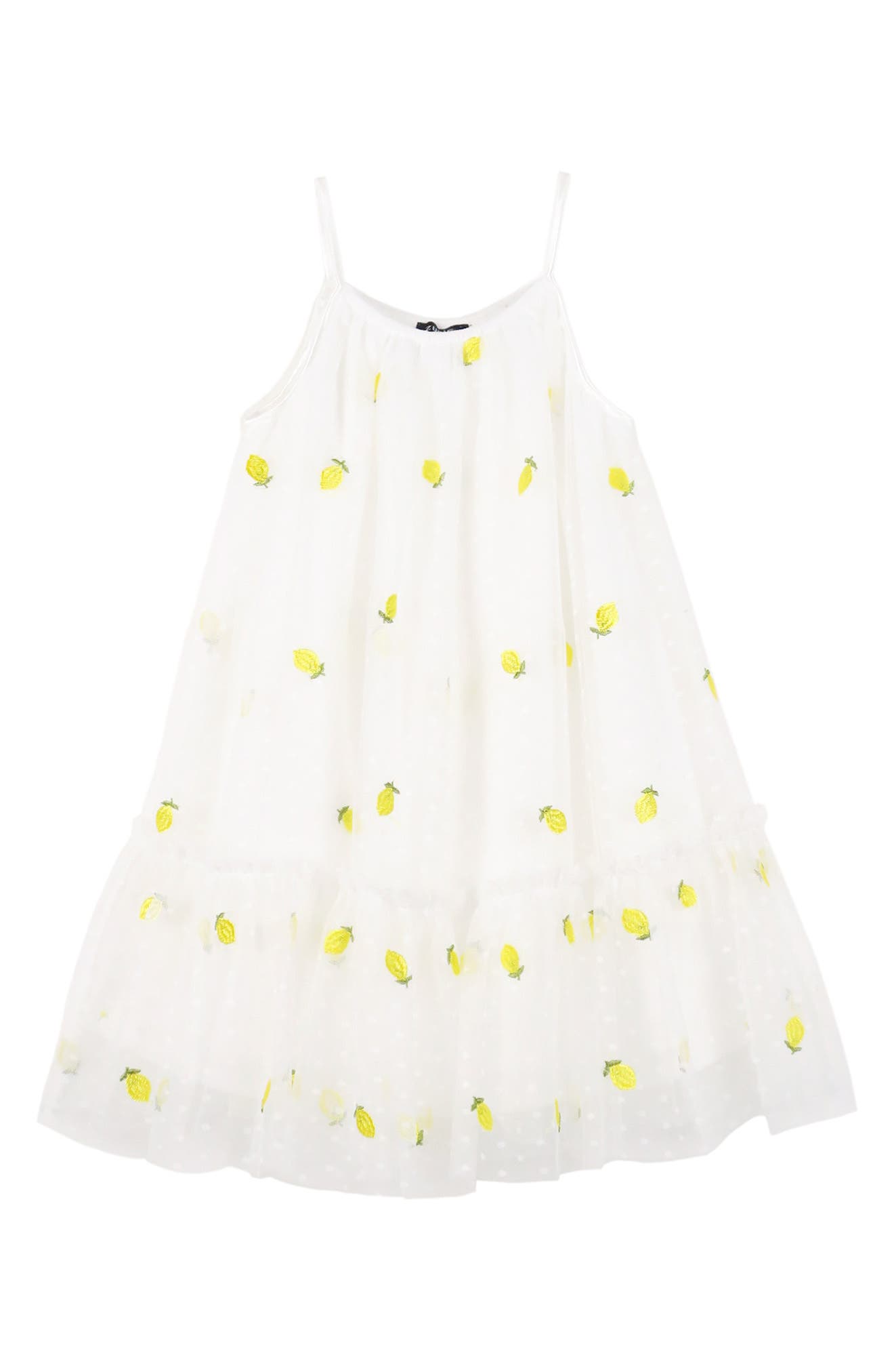 Zunie Kids' Embroidered Lemon Sleeveless Dress