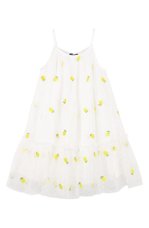 Kids' Embroidered Lemon Sleeveless Dress (Toddler, Little Kid)